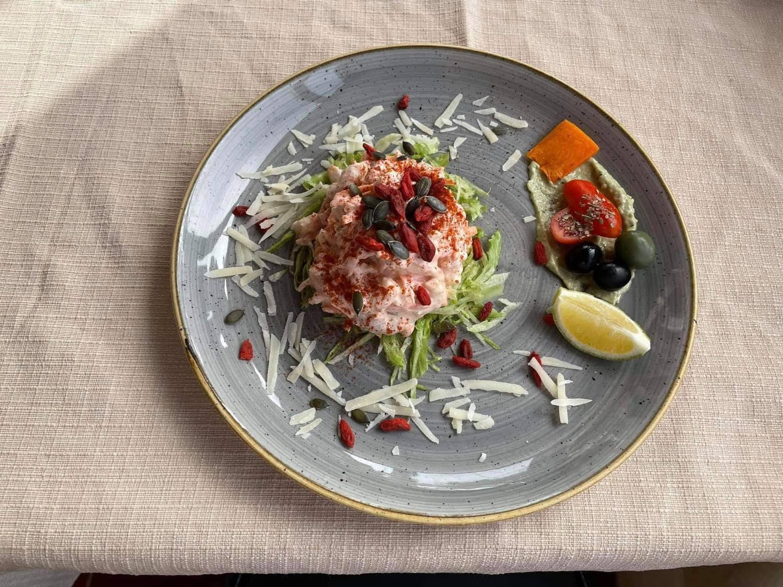 Fresh local salad beautifully plated